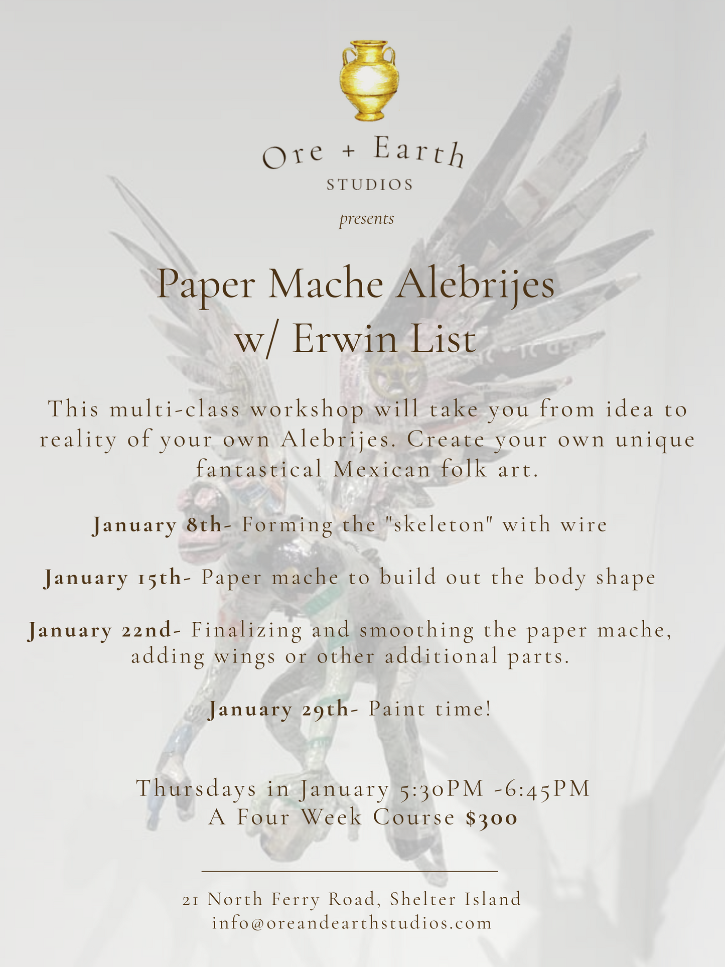 Paper Mache Alebrijes w/ Erwin List January Multi-class