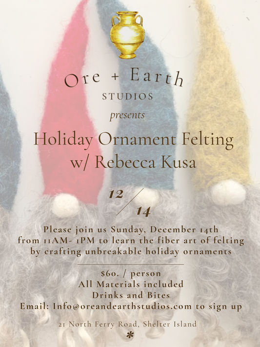 Christmas Ornament Felting w/ Rebecca Kusa on Sunday December 14th