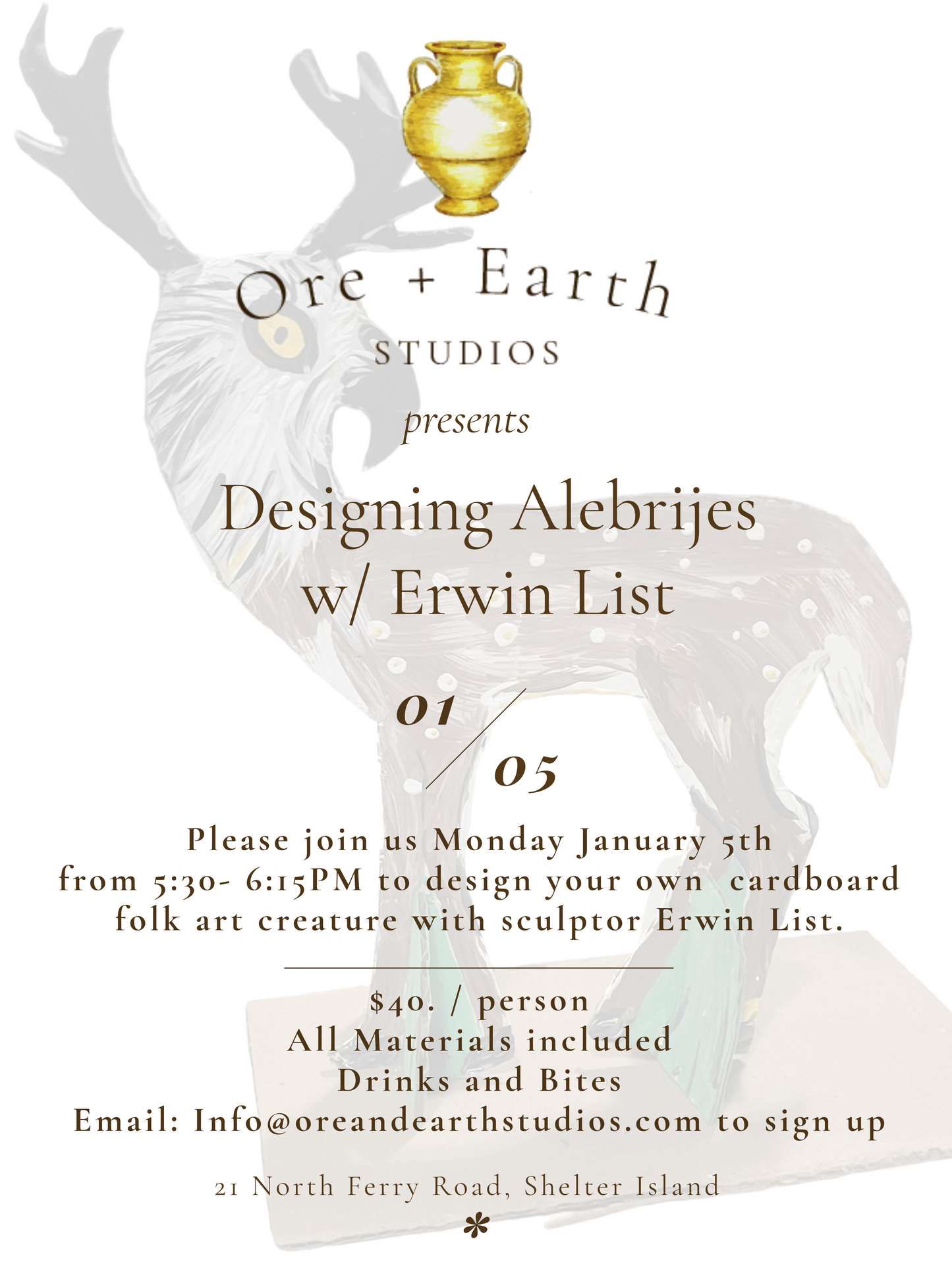 Designing Alebrijes w/ Erwin List on Monday January 5th