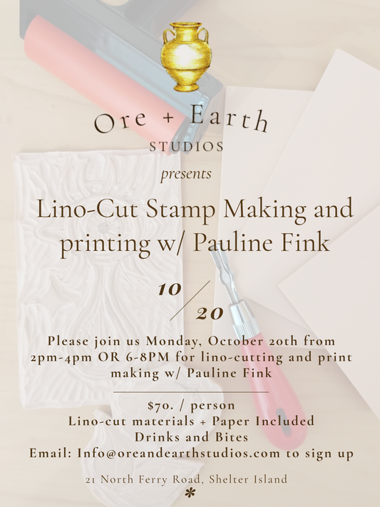 Lino-cut Stamp Making w/ Pauline Fink Monday October 20th
