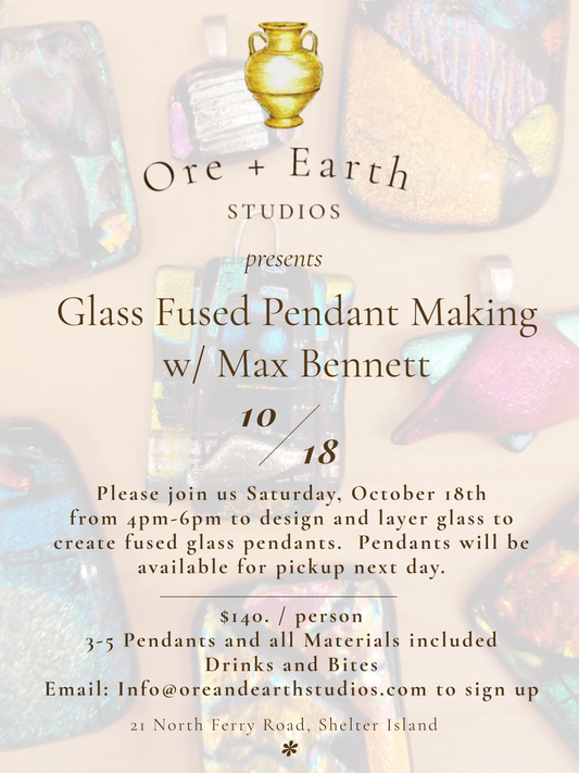 Fused Glass Pendant Making w/ Max Bennett Saturday October 18th