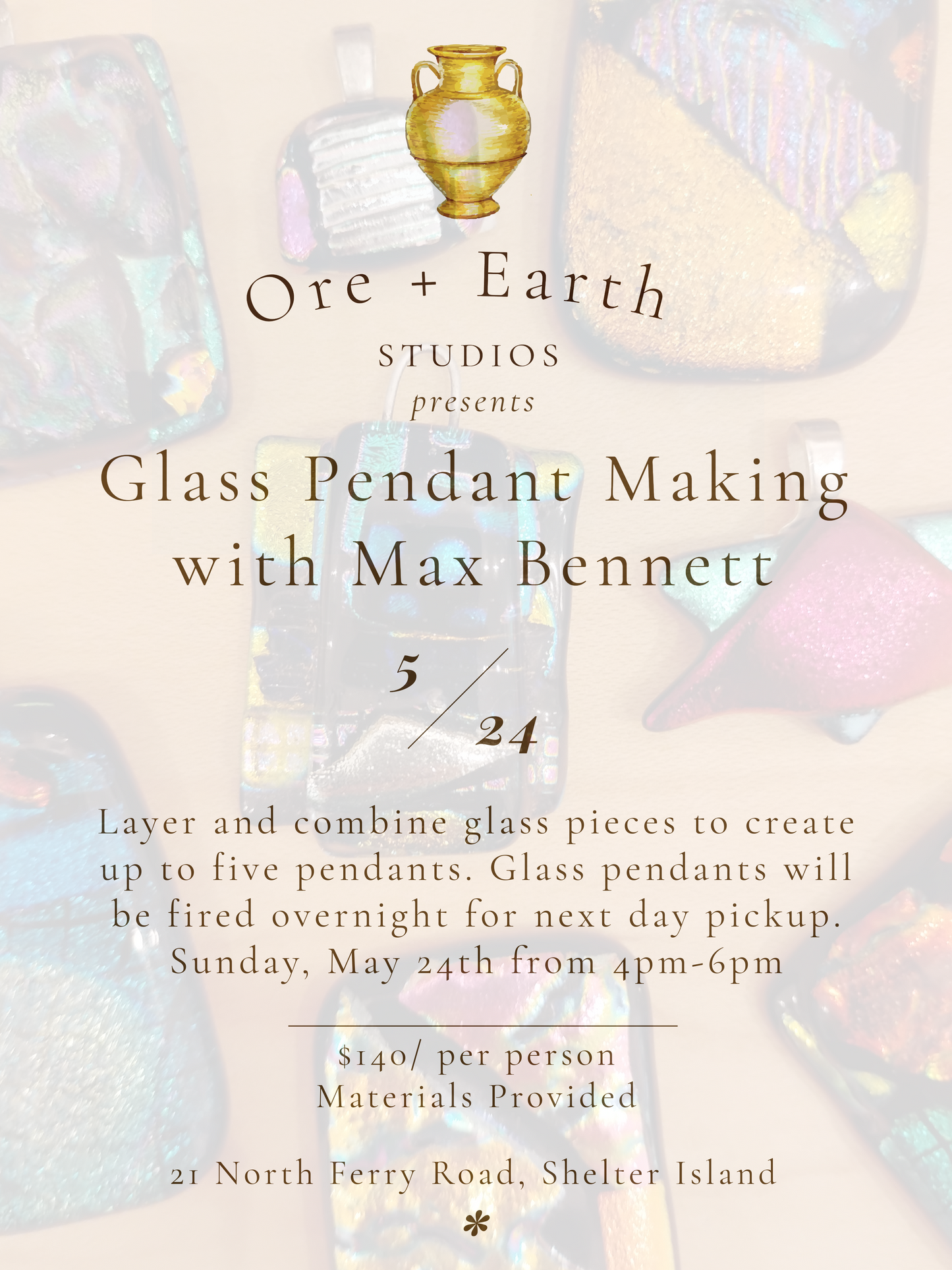 Fused Glass Pendant Making - May 24th