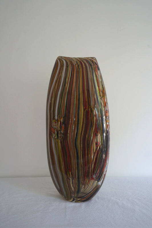 Striped Glass Vase